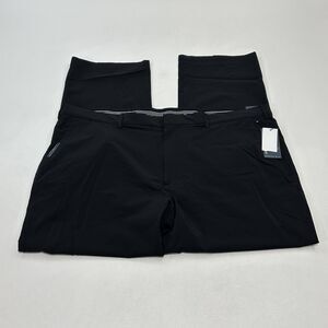 Perry Ellis Men's Tech Trouser Black Flex Stretch Gripper Waist, Size 44x30